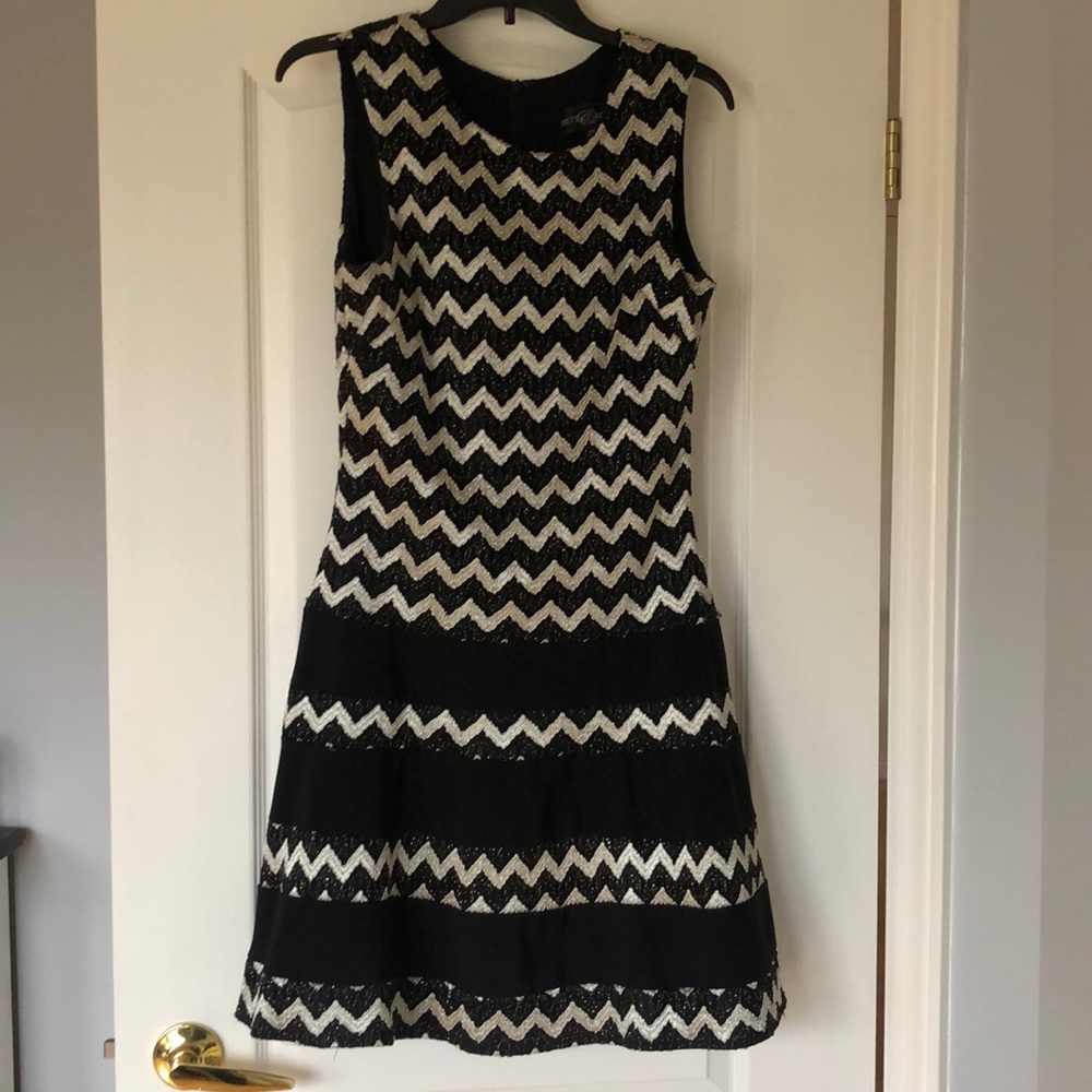 Black and gold dress